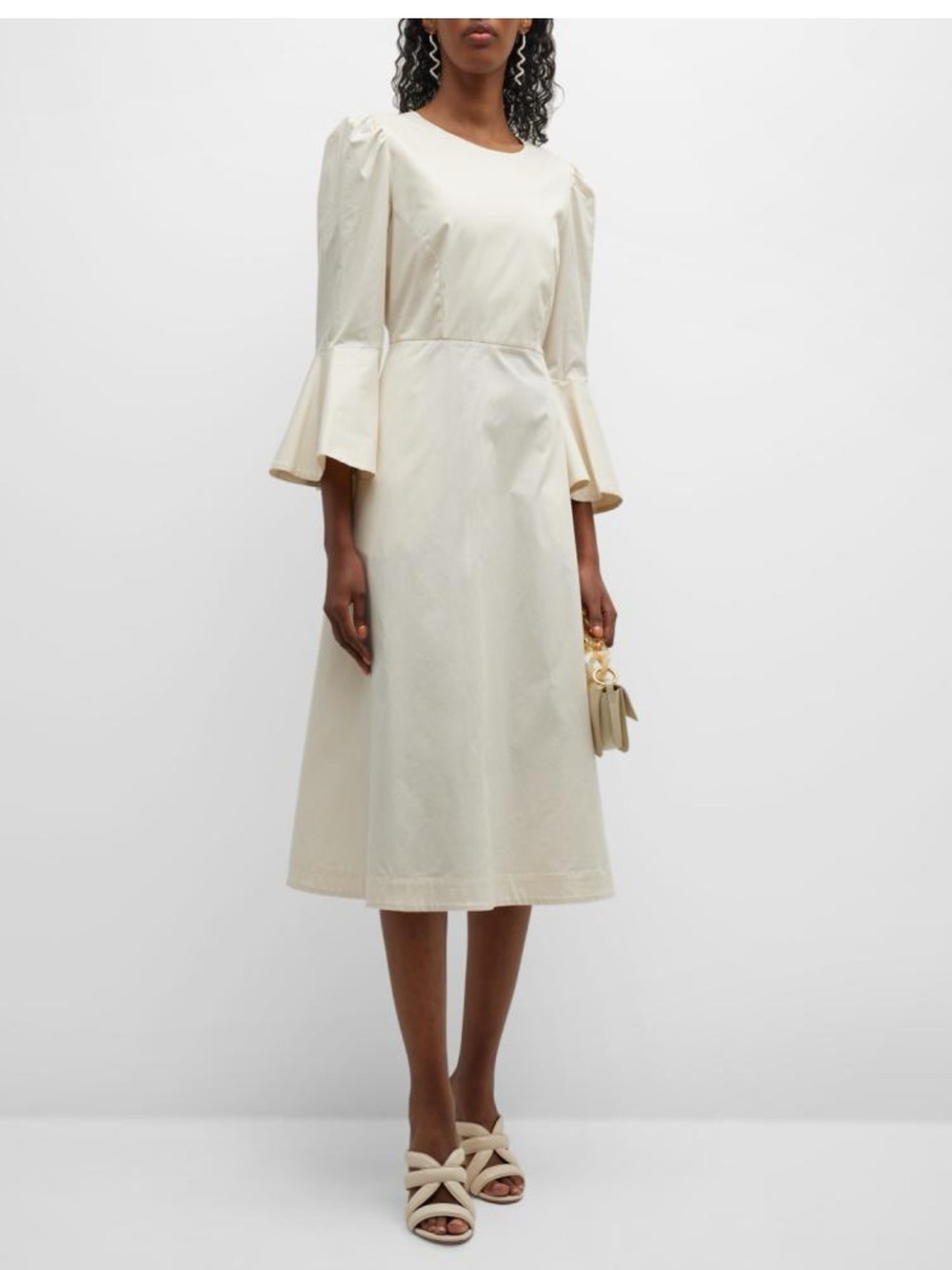 MeimeiJ cream midi dress minimalist cotton pockets Roksanda Emilia Wickstead 8